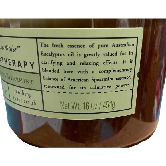 Bath & Body Works Relax Eucalyptus Spearmint Soothing Sugar Scrub NEW 16 oz. - Picture 3 of 10